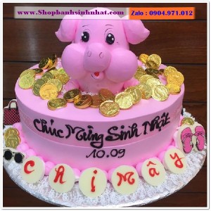 Bánh Sinh Nhật Con Heo Tuổi Hợi- Y69